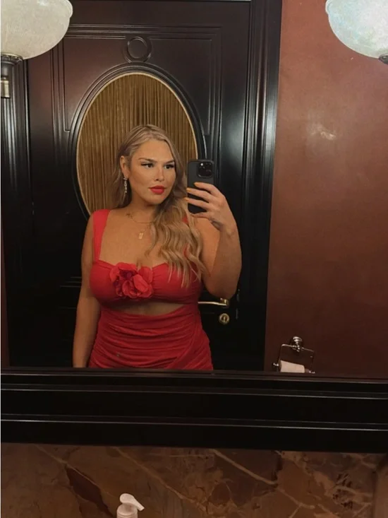 ASOS Red Sleeveless Mini Bodycon Dress - Picture 2 of 5